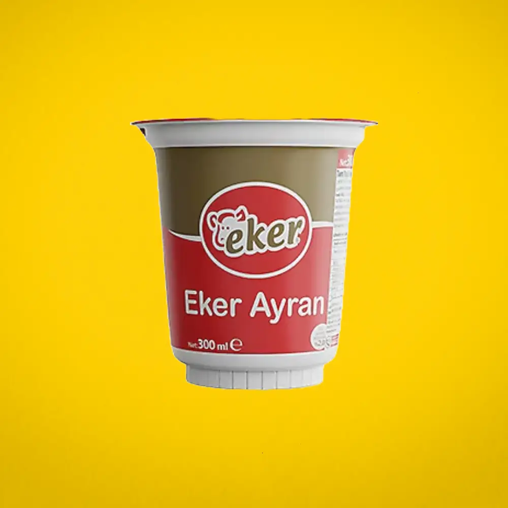 MiaBurrito'nun büyük boy geleneksel içeceği, kutu ayran.