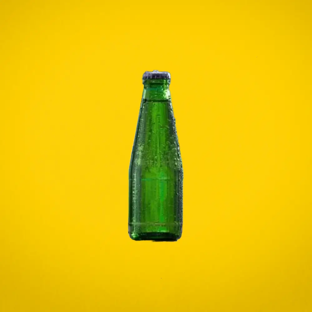 MiaBurrito'da sunulan, şişelenmiş doğal sade maden suyu.